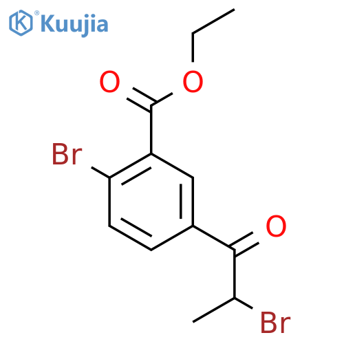 Ethyl 2-bromo-5-(2-bromopropanoyl)benzoate structure