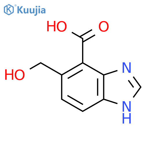 5-Hydroxymethyl-1H-benzimidazole-4-carboxylic acid structure