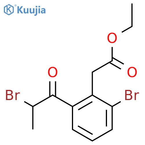 Ethyl 2-bromo-6-(2-bromopropanoyl)phenylacetate structure