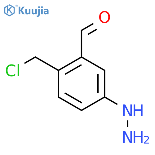 4-(Chloromethyl)-3-formylphenylhydrazine structure