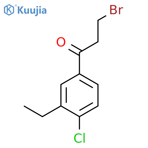 3-Bromo-1-(4-chloro-3-ethylphenyl)propan-1-one structure