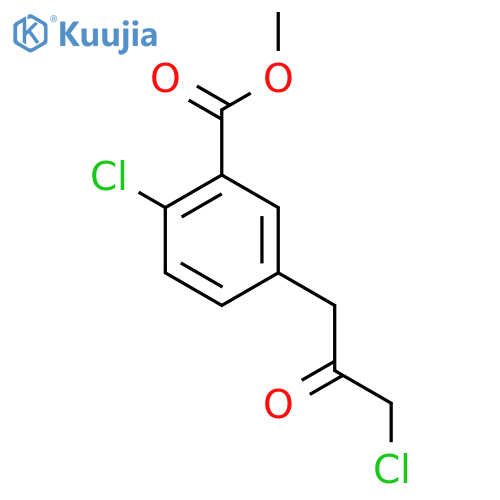 Methyl 2-chloro-5-(3-chloro-2-oxopropyl)benzoate structure