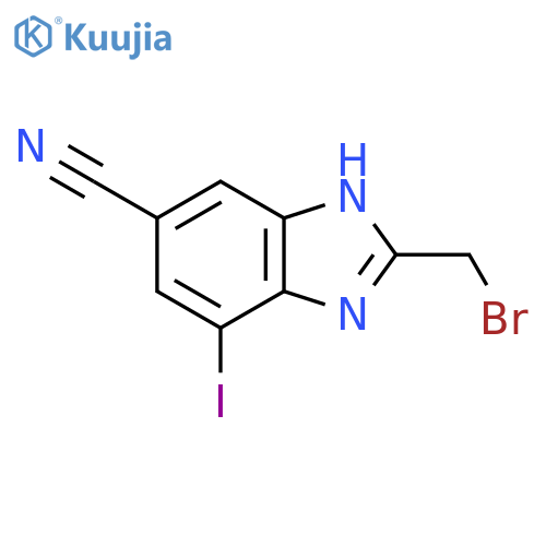 2-Bromomethyl-5-cyano-7-iodo-1H-benzimidazole structure