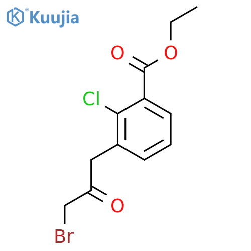 Ethyl 3-(3-bromo-2-oxopropyl)-2-chlorobenzoate structure