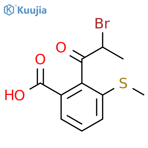 2-(2-Bromopropanoyl)-3-(methylthio)benzoic acid structure
