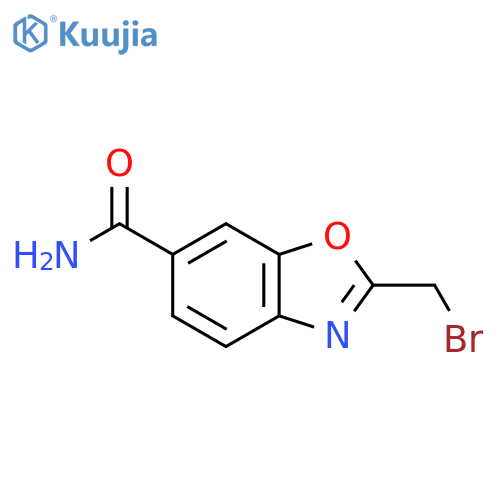 2-(Bromomethyl)benzo[d]oxazole-6-carboxamide structure