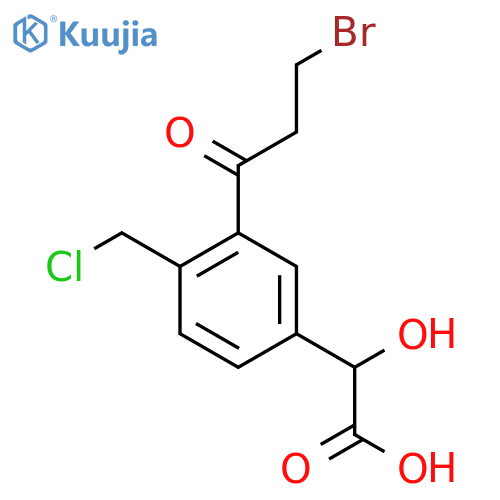 3-(3-Bromopropanoyl)-4-(chloromethyl)mandelic acid structure