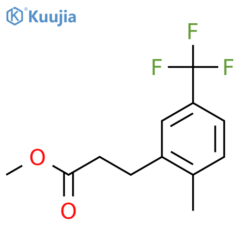 Methyl 3-(2-methyl-5-(trifluoromethyl)phenyl)propanoate structure
