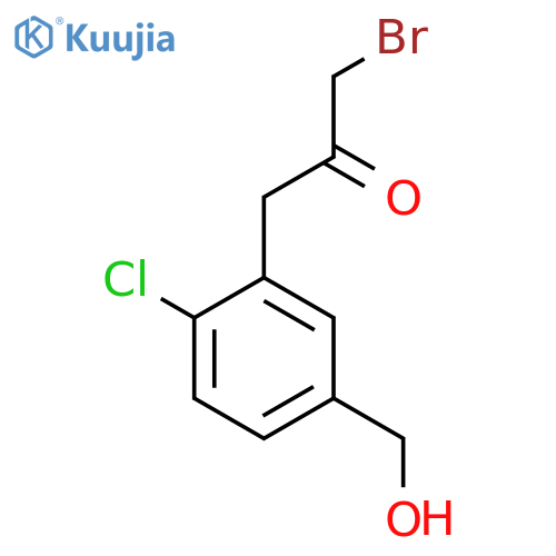 1-Bromo-3-(2-chloro-5-(hydroxymethyl)phenyl)propan-2-one structure