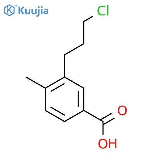 3-(3-Chloropropyl)-4-methylbenzoic acid structure