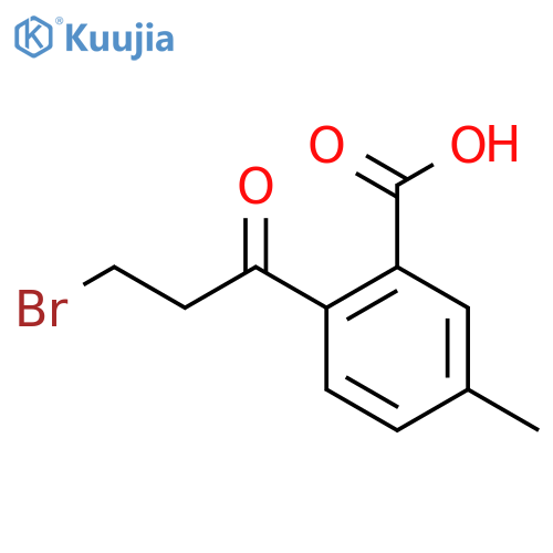 2-(3-Bromopropanoyl)-5-methylbenzoic acid structure