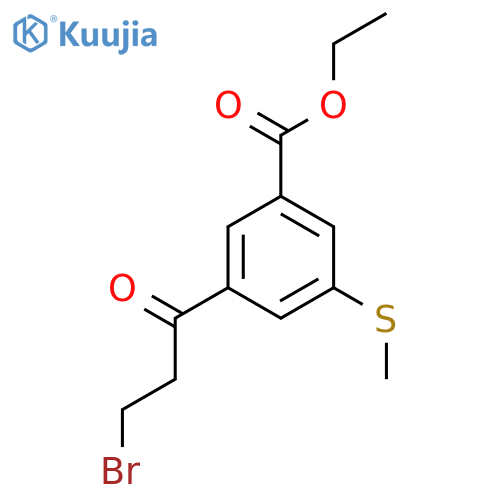 Ethyl 3-(3-bromopropanoyl)-5-(methylthio)benzoate structure