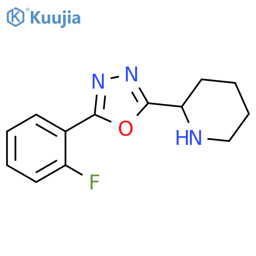 Piperidine, 2-[5-(2-fluorophenyl)-1,3,4-oxadiazol-2-yl]- structure