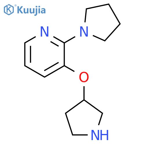 Pyridine, 2-(1-pyrrolidinyl)-3-(3-pyrrolidinyloxy)- structure