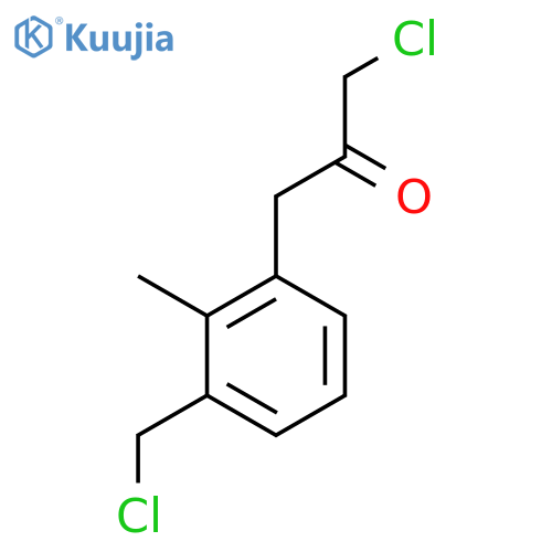 1-Chloro-3-(3-(chloromethyl)-2-methylphenyl)propan-2-one structure