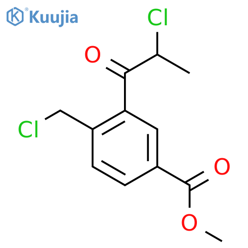 Methyl 4-(chloromethyl)-3-(2-chloropropanoyl)benzoate structure