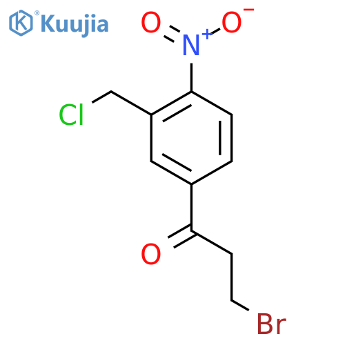 3-Bromo-1-(3-(chloromethyl)-4-nitrophenyl)propan-1-one structure