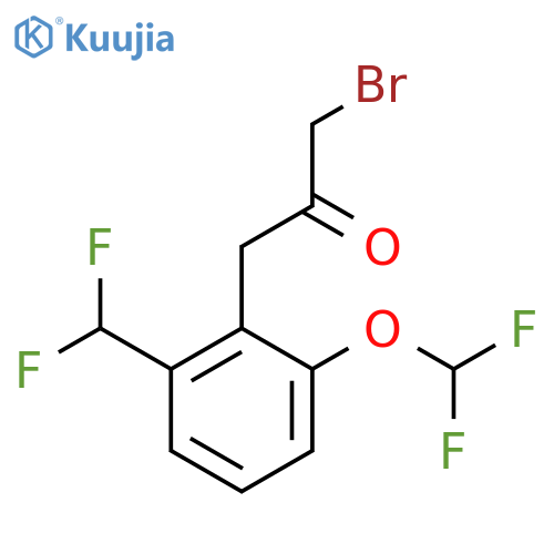 3-Bromo-1-(2-(difluoromethoxy)-6-(difluoromethyl)phenyl)propan-2-one structure