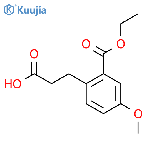 Ethyl 2-(2-carboxyethyl)-5-methoxybenzoate structure