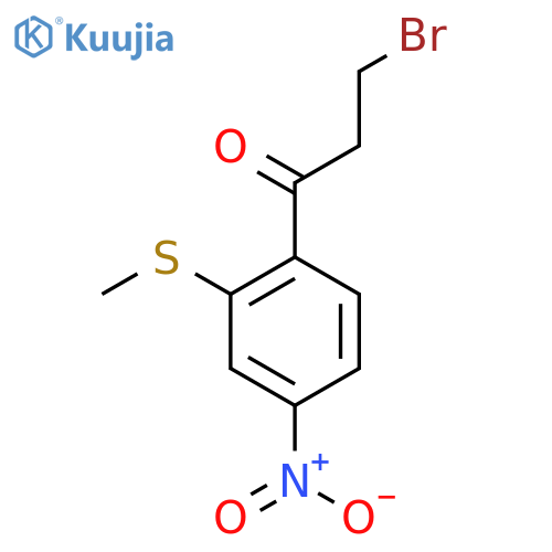 3-Bromo-1-(2-(methylthio)-4-nitrophenyl)propan-1-one structure