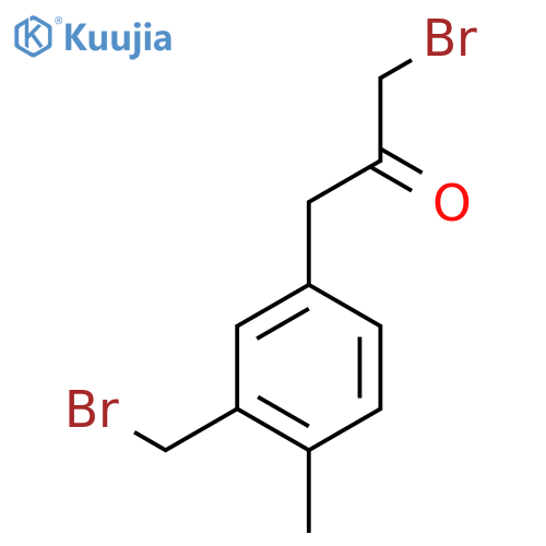 1-Bromo-3-(3-(bromomethyl)-4-methylphenyl)propan-2-one structure