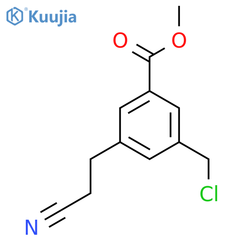 Methyl 3-(chloromethyl)-5-(2-cyanoethyl)benzoate structure