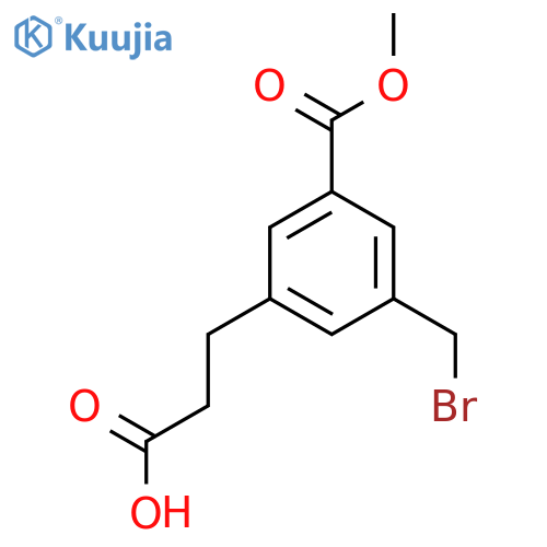 Methyl 3-(bromomethyl)-5-(2-carboxyethyl)benzoate structure