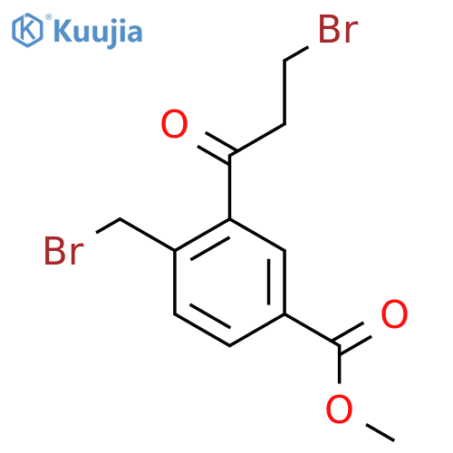 Methyl 4-(bromomethyl)-3-(3-bromopropanoyl)benzoate structure