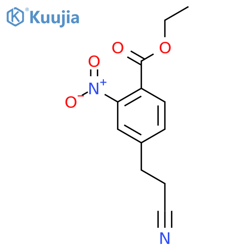 Ethyl 4-(2-cyanoethyl)-2-nitrobenzoate structure