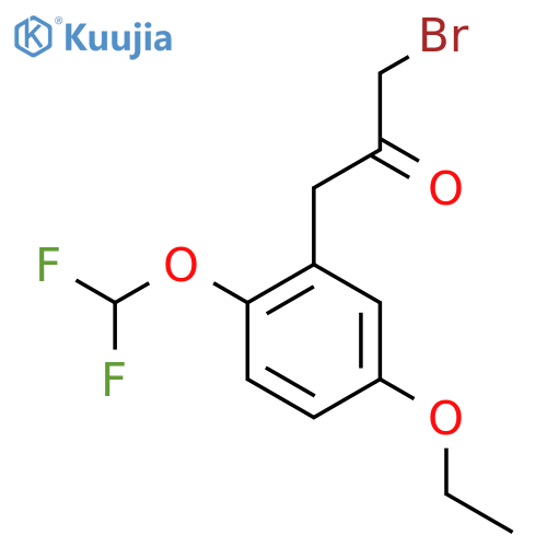 1-Bromo-3-(2-(difluoromethoxy)-5-ethoxyphenyl)propan-2-one structure