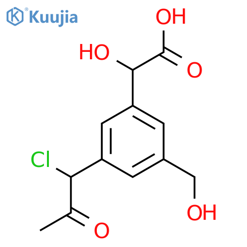 3-(1-Chloro-2-oxopropyl)-5-(hydroxymethyl)mandelic acid structure
