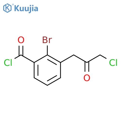 2-Bromo-3-(3-chloro-2-oxopropyl)benzoyl chloride structure