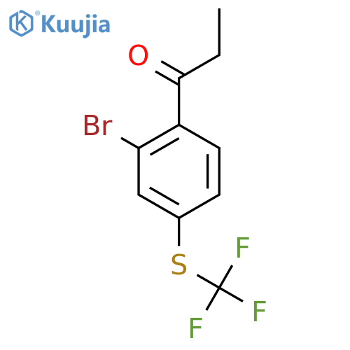 1-(2-Bromo-4-(trifluoromethylthio)phenyl)propan-1-one structure
