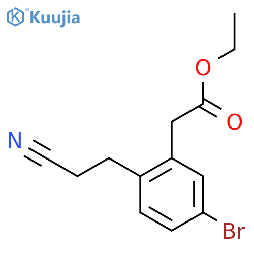 Ethyl 5-bromo-2-(2-cyanoethyl)phenylacetate structure