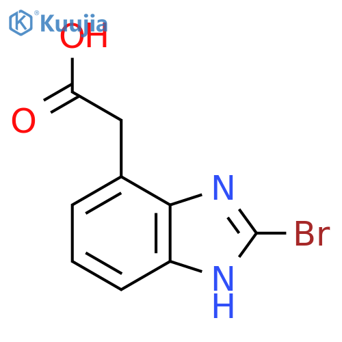 2-Bromo-1H-benzimidazole-7-acetic acid structure