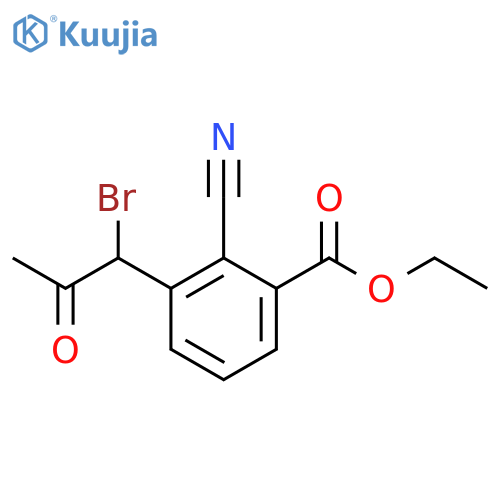 Ethyl 3-(1-bromo-2-oxopropyl)-2-cyanobenzoate structure