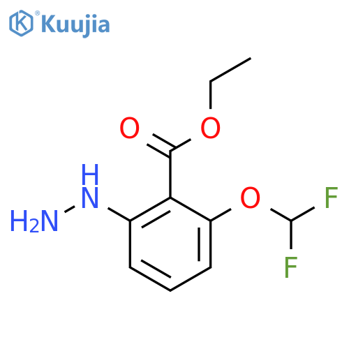 Ethyl 2-(difluoromethoxy)-6-hydrazinylbenzoate structure