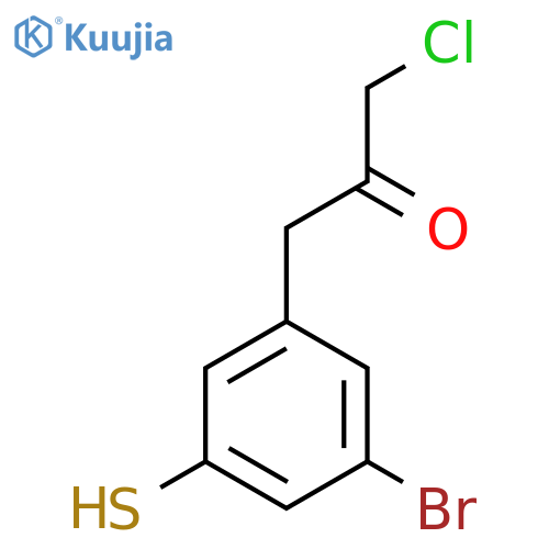 1-(3-Bromo-5-mercaptophenyl)-3-chloropropan-2-one structure