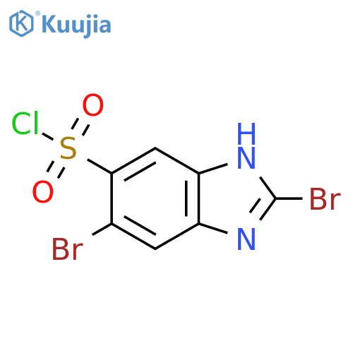 2,5-Dibromo-1H-benzimidazole-6-sulfonyl chloride structure