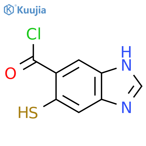 5-Mercapto-1H-benzimidazole-6-carbonyl chloride structure