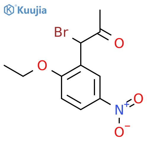 1-Bromo-1-(2-ethoxy-5-nitrophenyl)propan-2-one structure