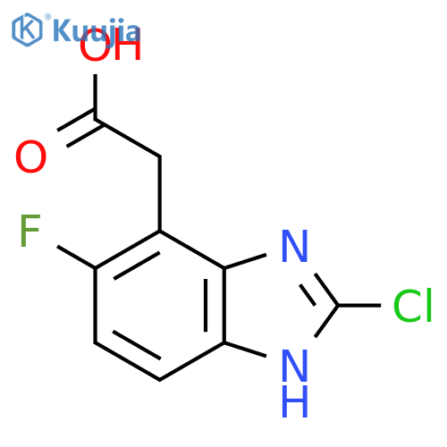 2-Chloro-6-fluoro-1H-benzimidazole-7-acetic acid structure
