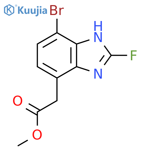 Methyl 7-Bromo-2-fluoro-1H-benzimidazole-4-acetate structure