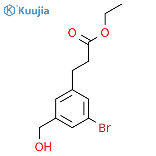 Ethyl 3-(3-bromo-5-(hydroxymethyl)phenyl)propanoate structure
