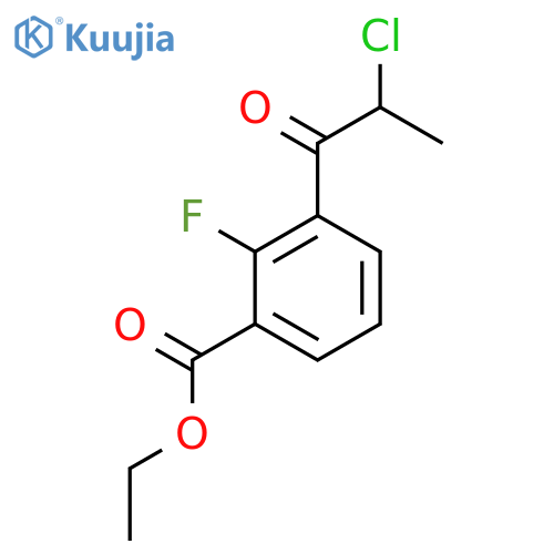 Ethyl 3-(2-chloropropanoyl)-2-fluorobenzoate structure