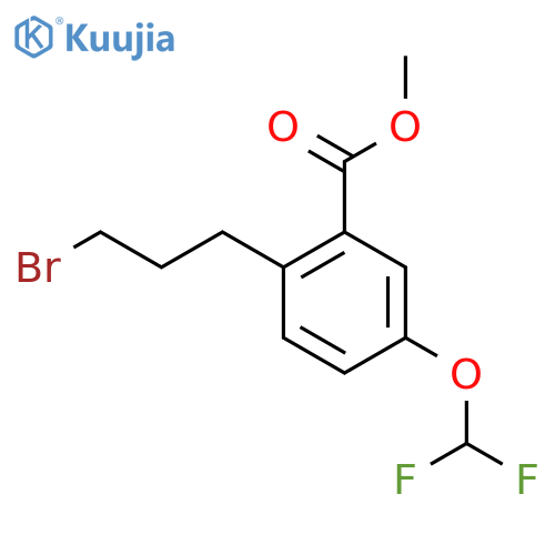 Methyl 2-(3-bromopropyl)-5-(difluoromethoxy)benzoate structure