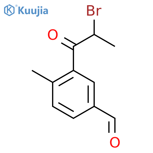 3-(2-Bromopropanoyl)-4-methylbenzaldehyde structure