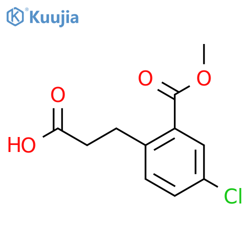 Methyl 2-(2-carboxyethyl)-5-chlorobenzoate structure