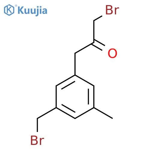 1-Bromo-3-(3-(bromomethyl)-5-methylphenyl)propan-2-one structure
