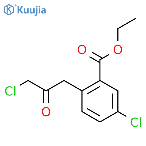 Ethyl 5-chloro-2-(3-chloro-2-oxopropyl)benzoate structure